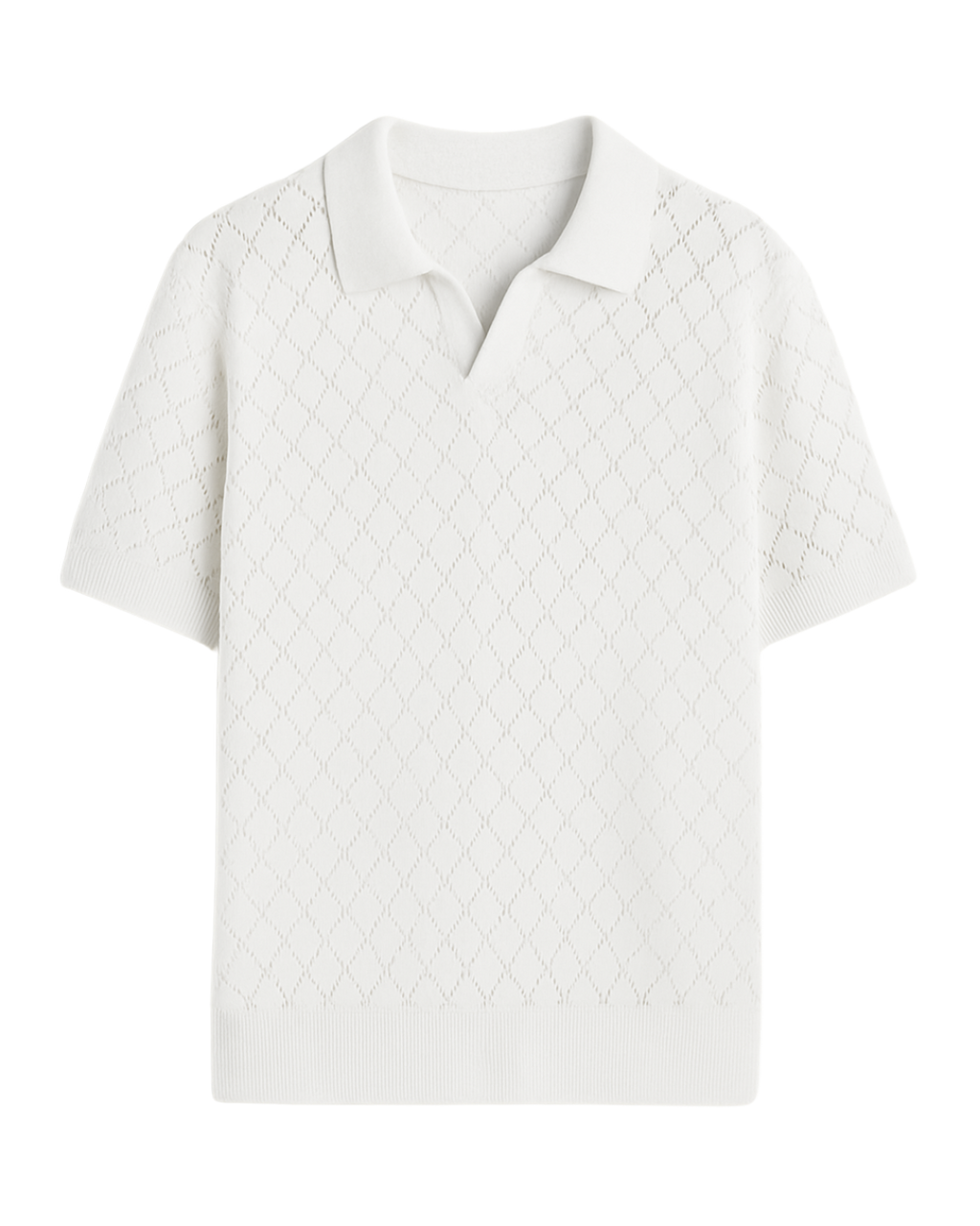 White Diamond knitted polo