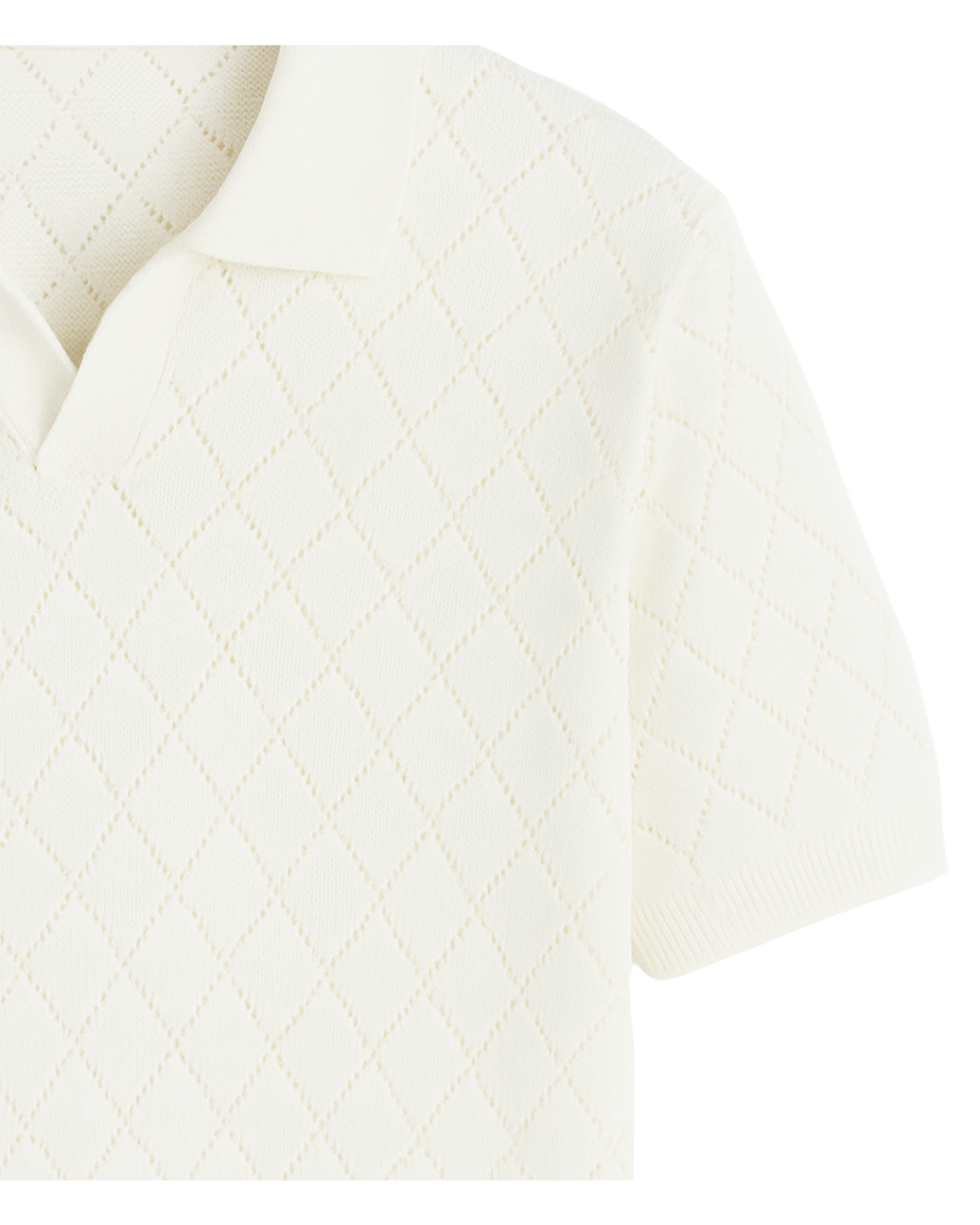 White Diamond knitted polo