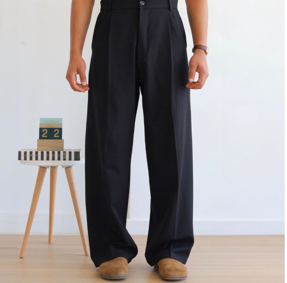 Black Pleated Pants