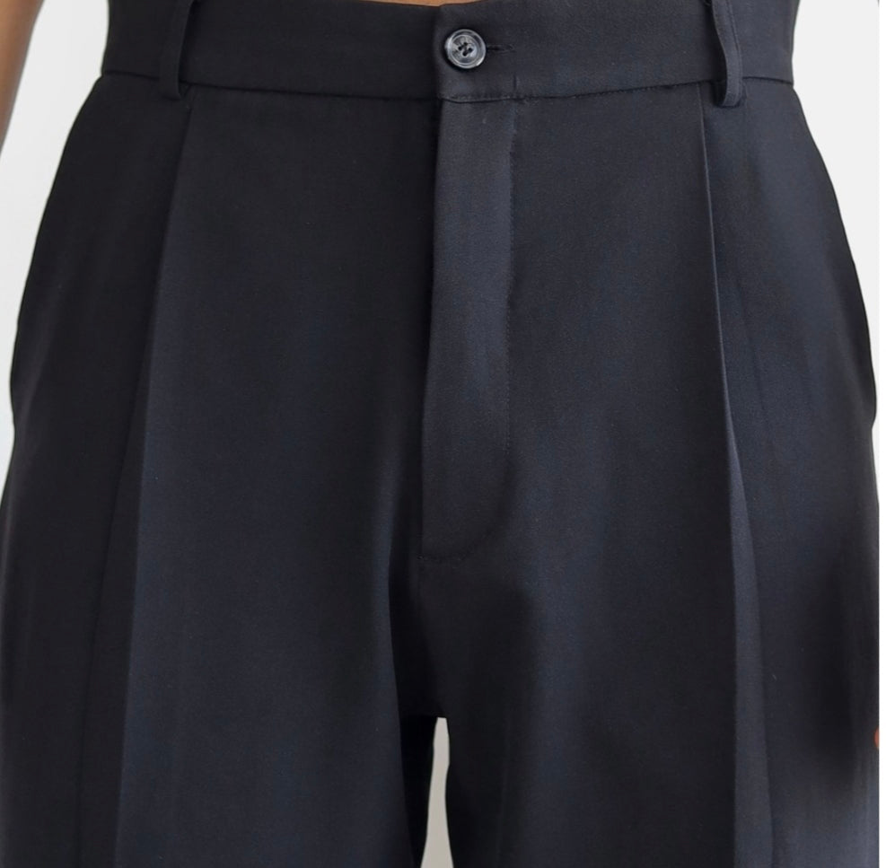 Black Pleated Pants