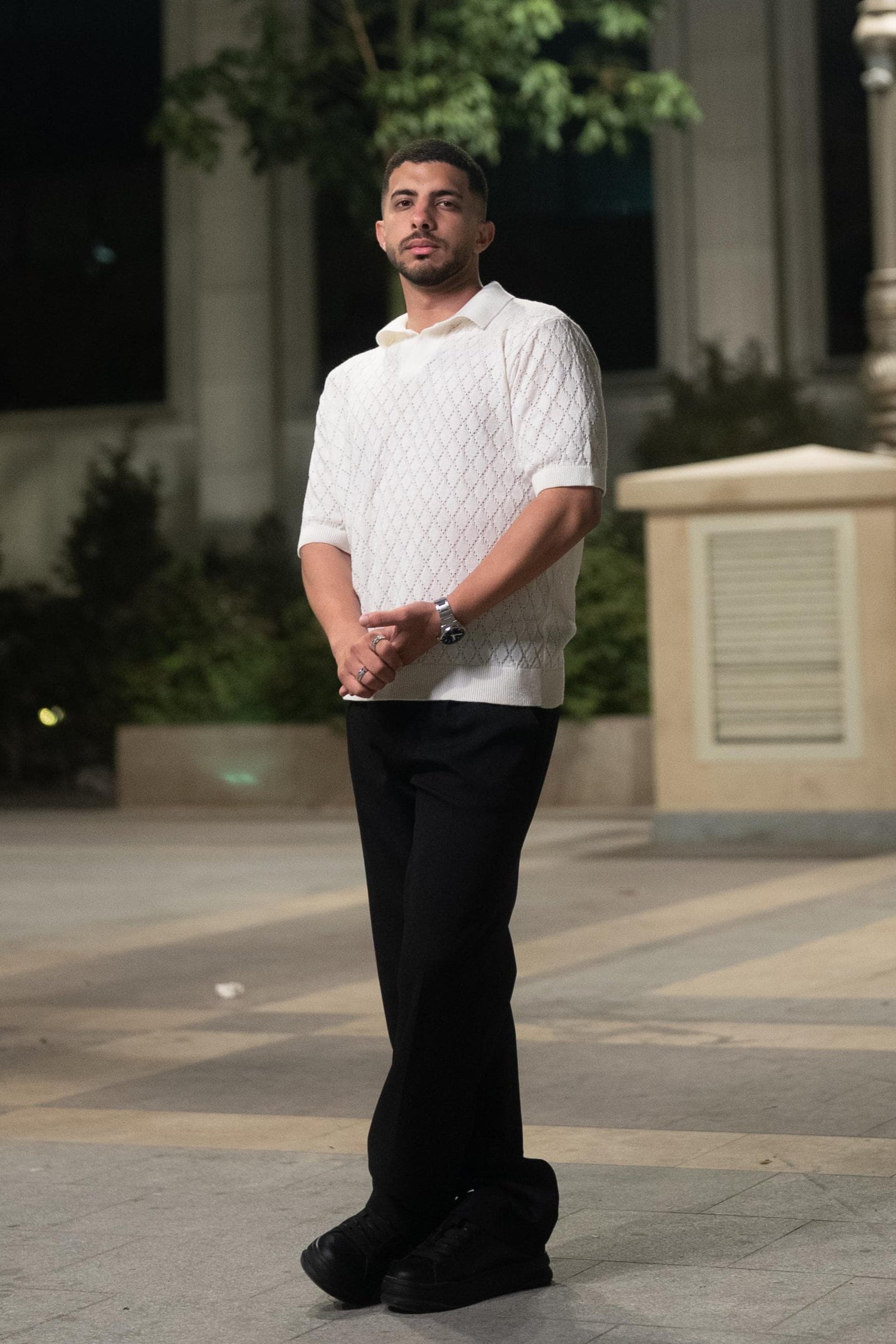 トップス tttmsw 23ss diamond knit polo zip knit TTT MSW（ティー）の「Diamond knit polo（ニット/セーター