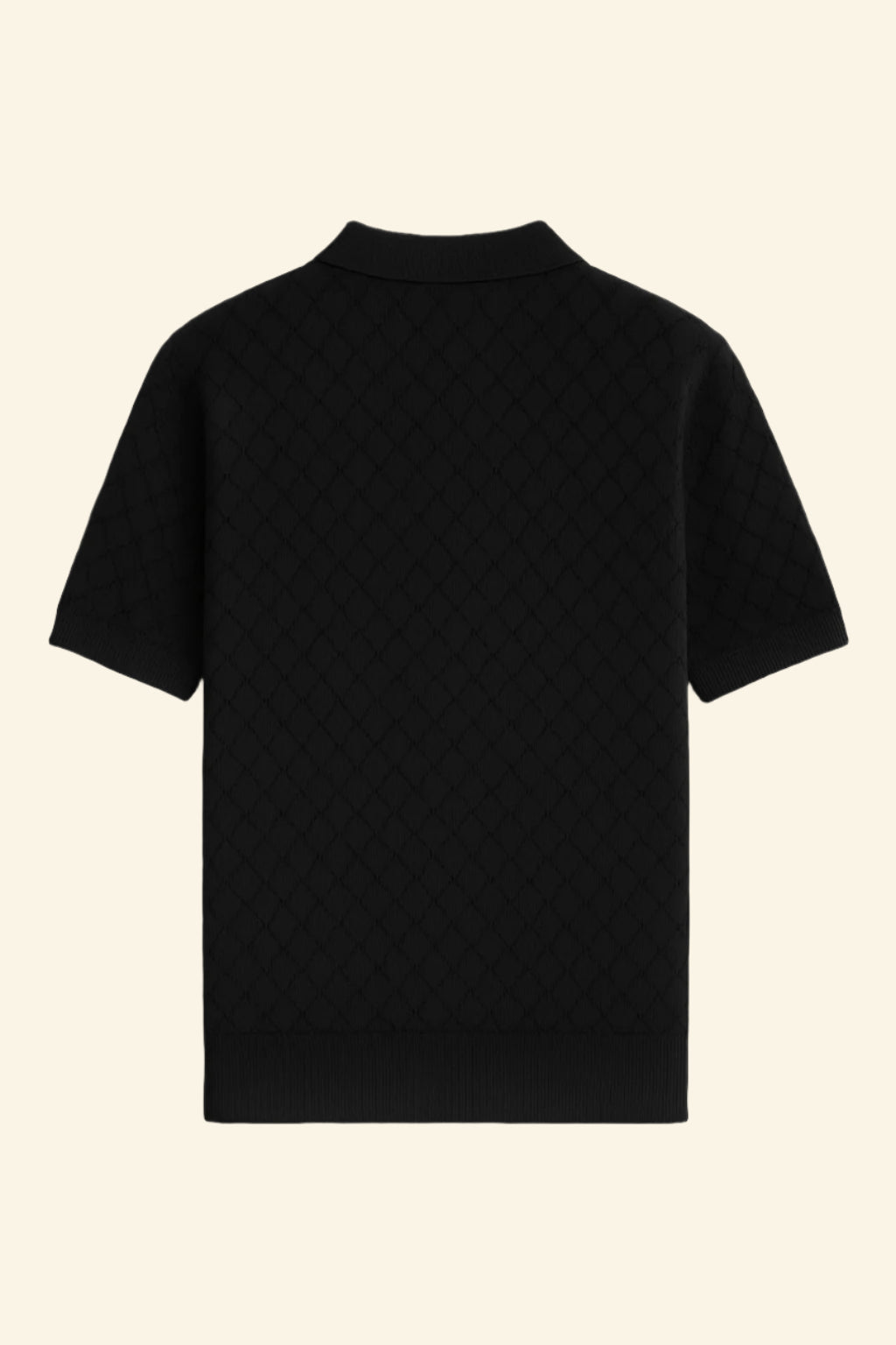 Diamond knitted polo