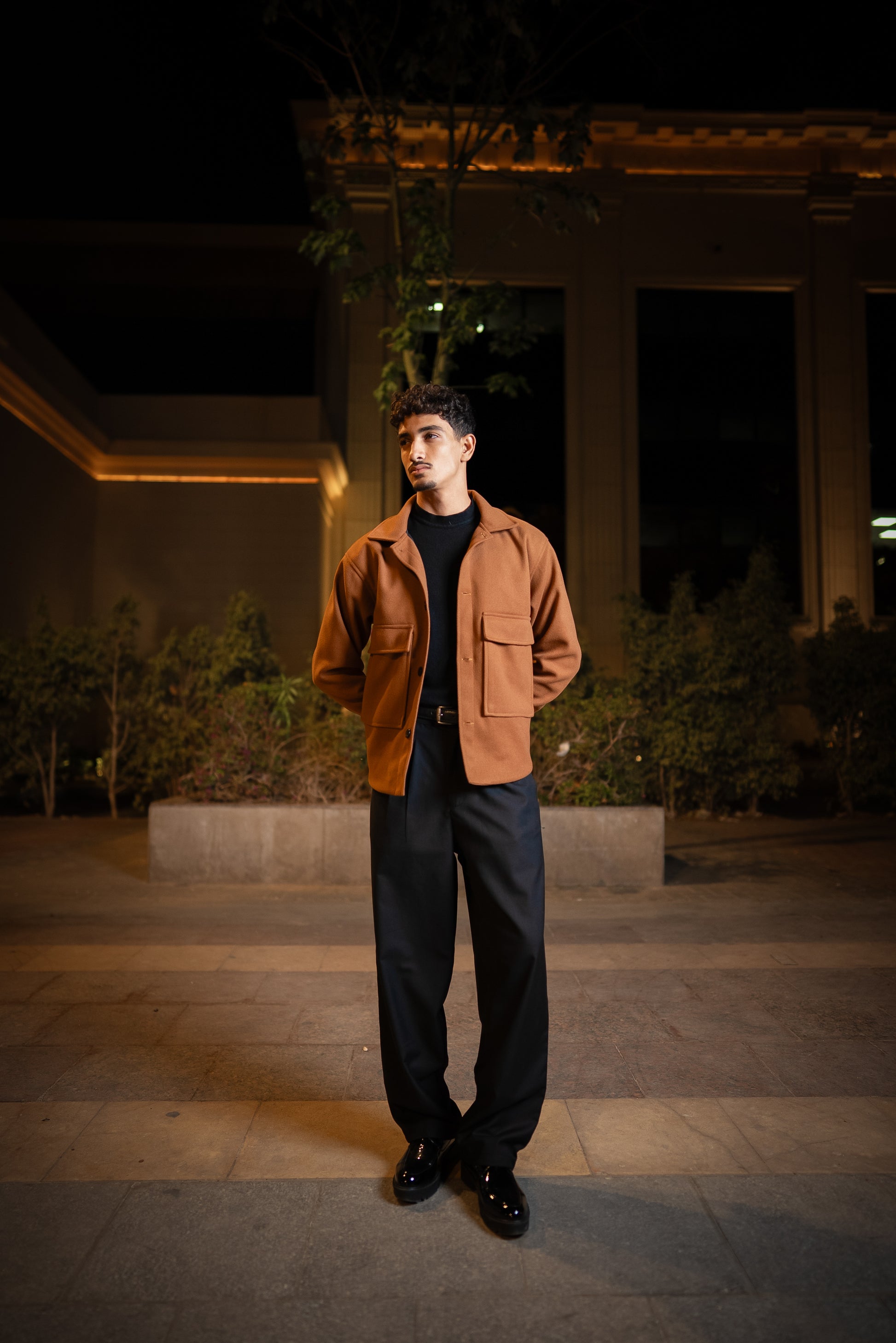 Chocolate Buttoned Wool Jackets