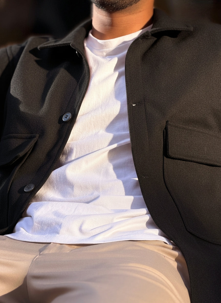 Black Buttoned Jacket